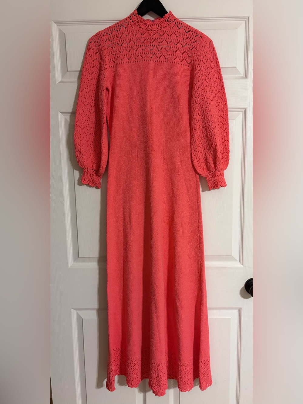 Vintage Picardo Knits Pointelle Maxi Dress - Size Medium